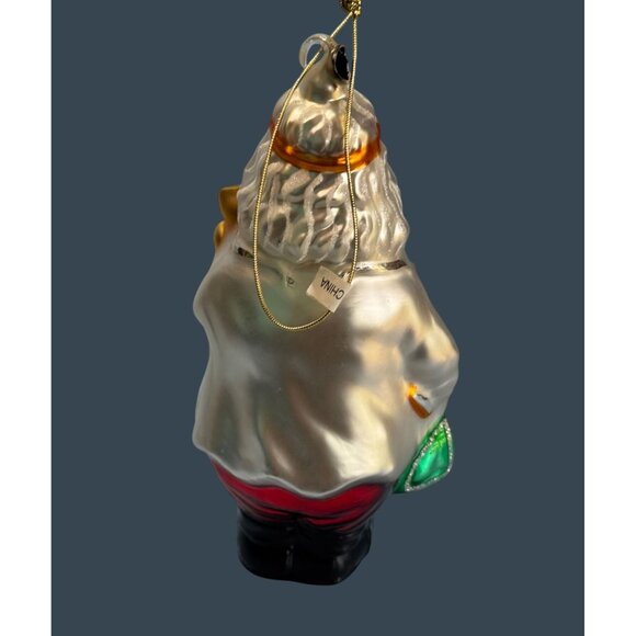 Blown Glass Santa Claus Doctor Ornament 7" - Picture 3 of 7